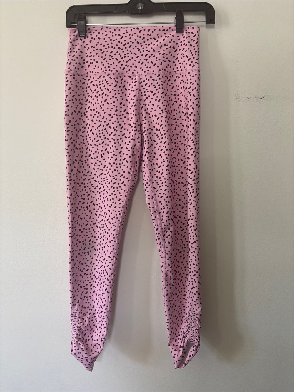 Betsey Johnson Pink Pajama Bottoms with Black Dot Print